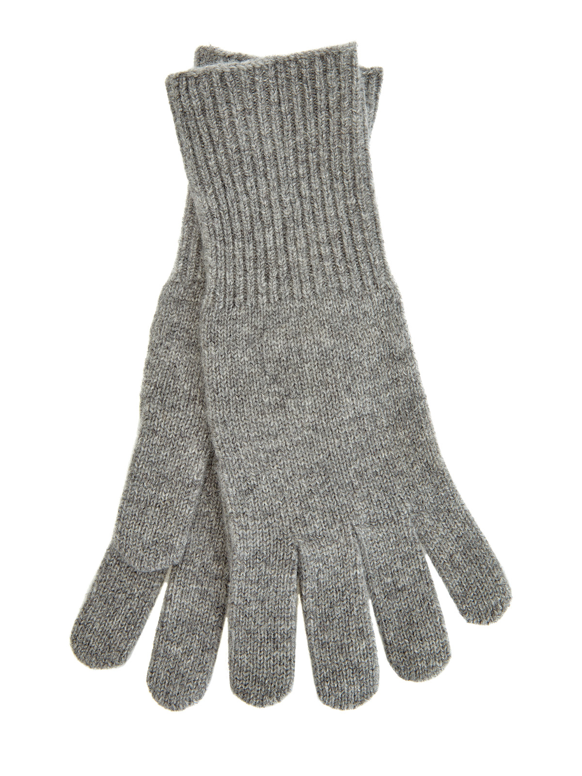 Перчатки из кашемира с манжетами в английскую резинку RE VERA, цвет серый, размер S;M;L